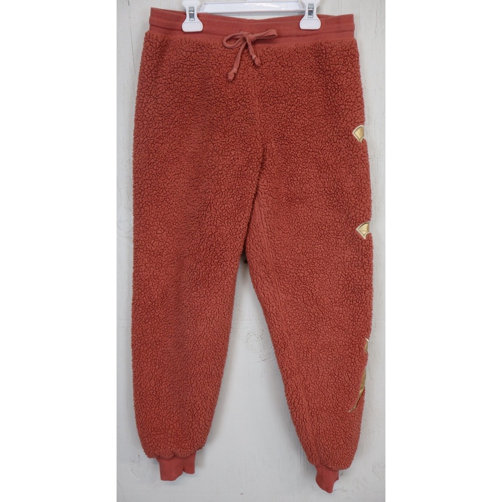 Disneyland Sherpa Fleece Pink Rose Gold Sweatpants Joggers Spirit Jersey Size S